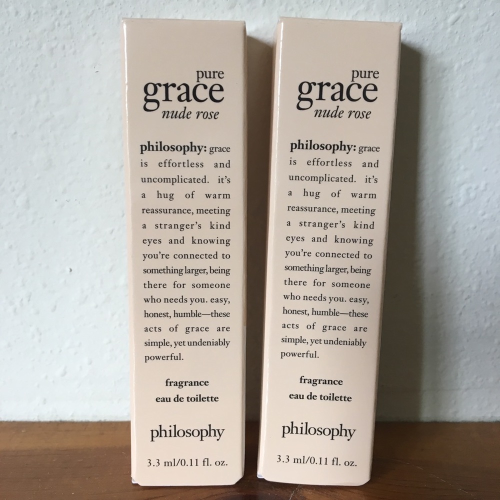 2x Philosophy pure grace nude rose EDT 0.11 fl. Oz